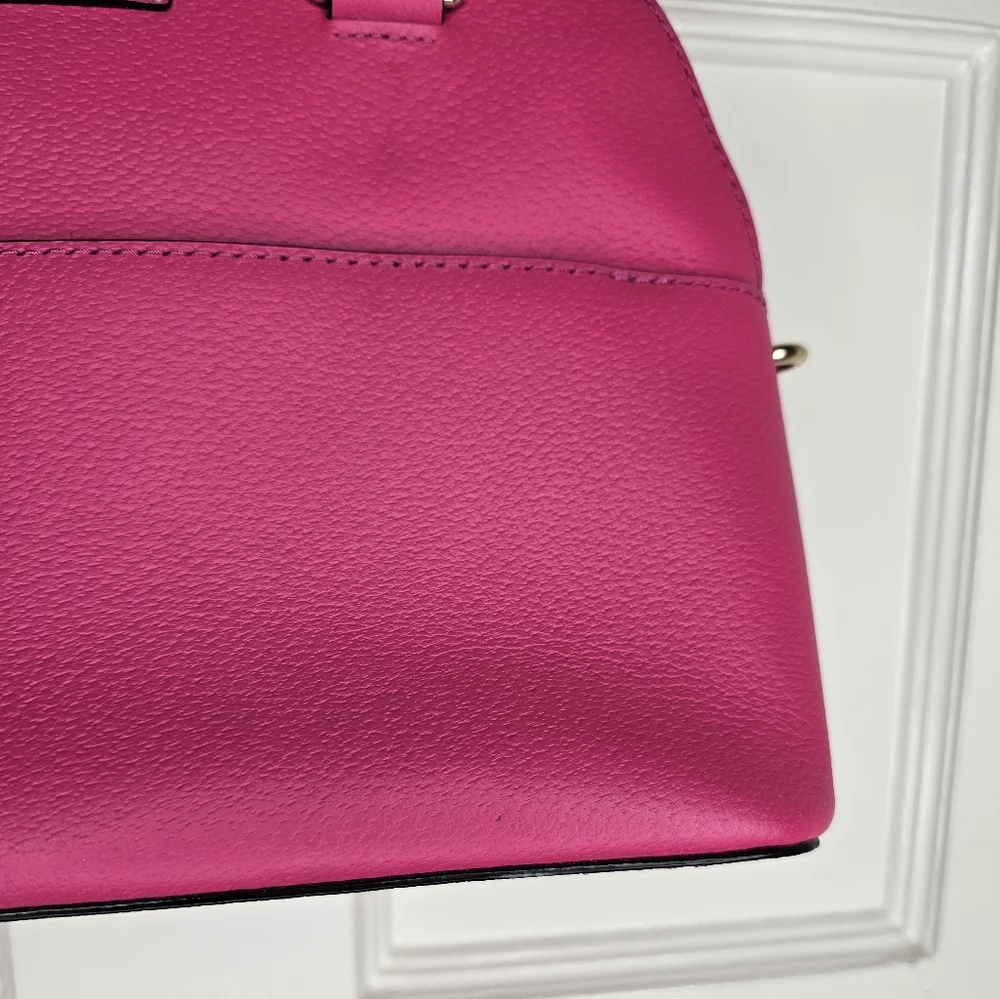 Kate Spade Pink Pebbled Leather Dome Satchel
